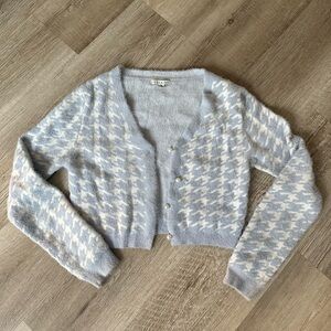 Haute Monde Preppy Fuzzy Sweater Cardigan